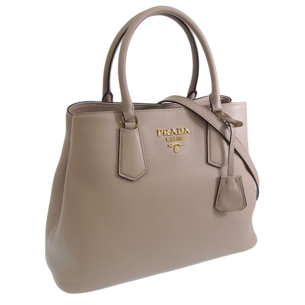 Prada Outlet Leather Tote Bags Beige